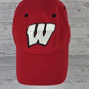 Ncaa Wisconsin Badgers Red Strapback Adjustable Cap